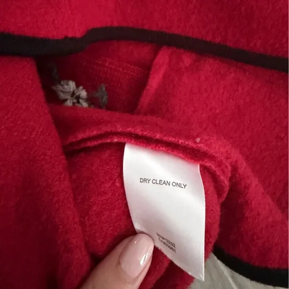 Alfred Dunner Red Cardigan with Floral Details - Picture 4 of 4